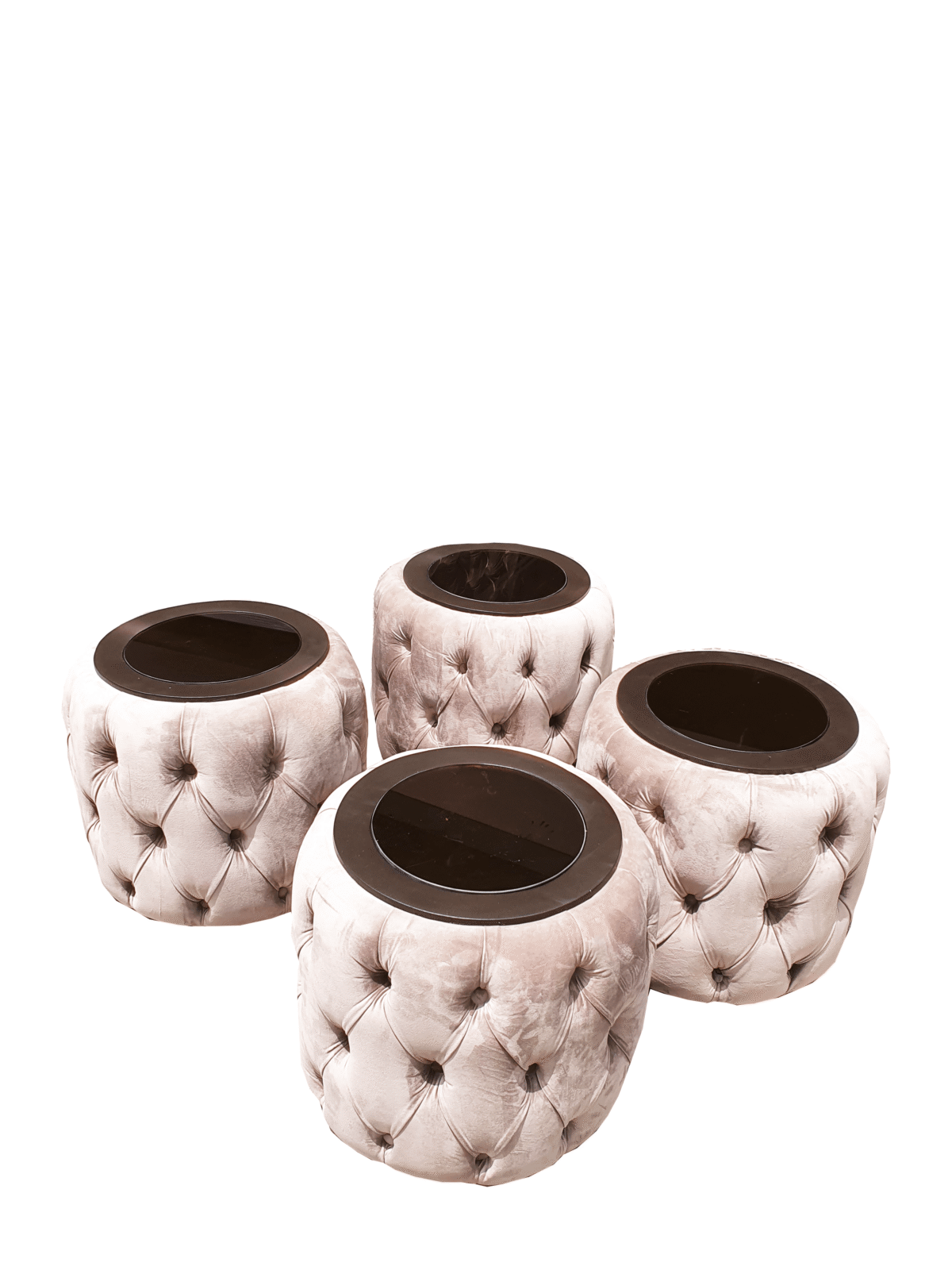 Single Pair Ottoman With Glass Topping OT001 - Image 1