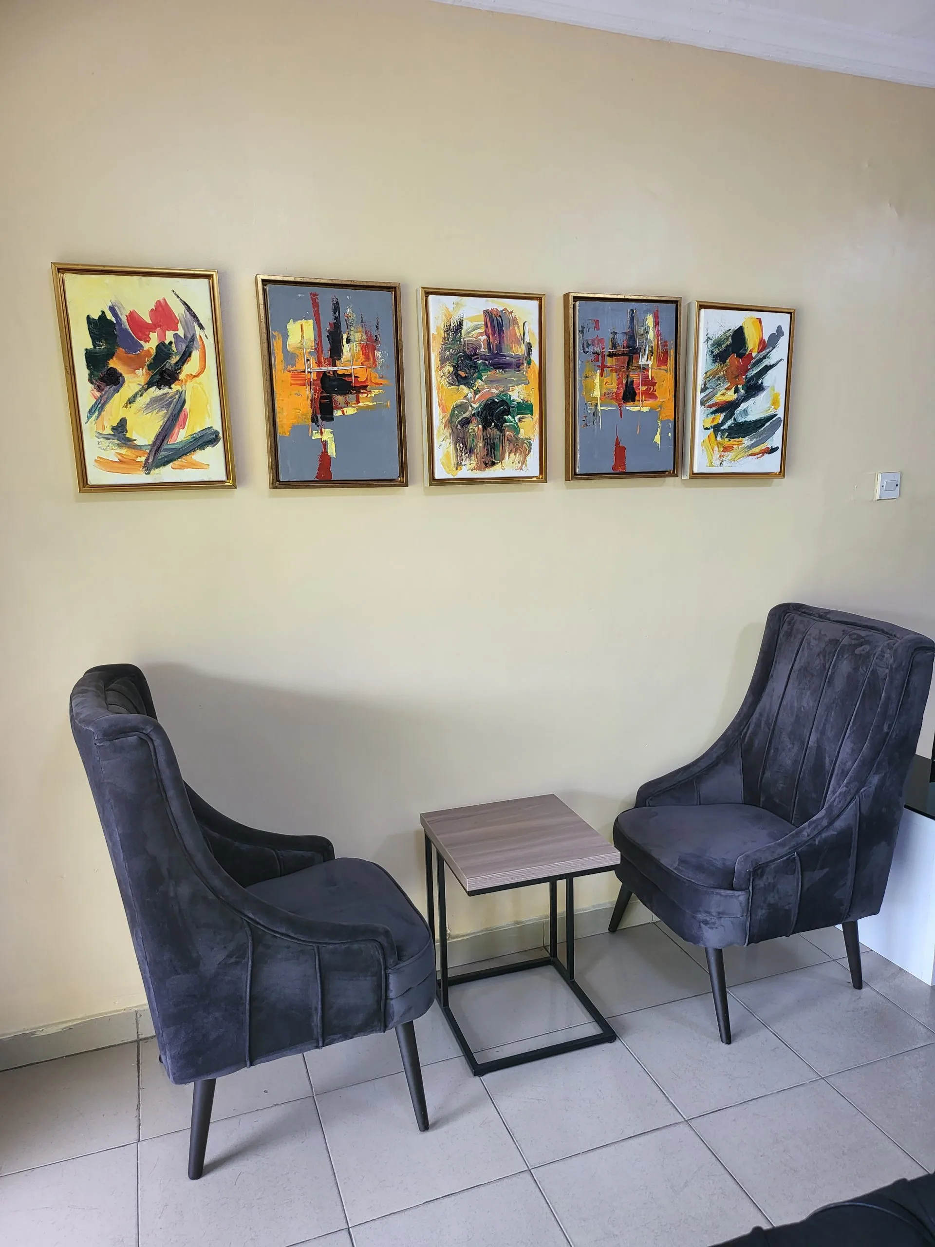 Two Stylish Accent Chair with mini table Accent Chair Set with Mini Table - Image 1