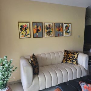 Art frame displayed in a living room from Winnyz Interiors