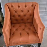 Semiskin leather accent chair in a living room from Winnyz Interiors