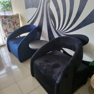 Stylish accent chairs in a living room from Winnyz Interiors